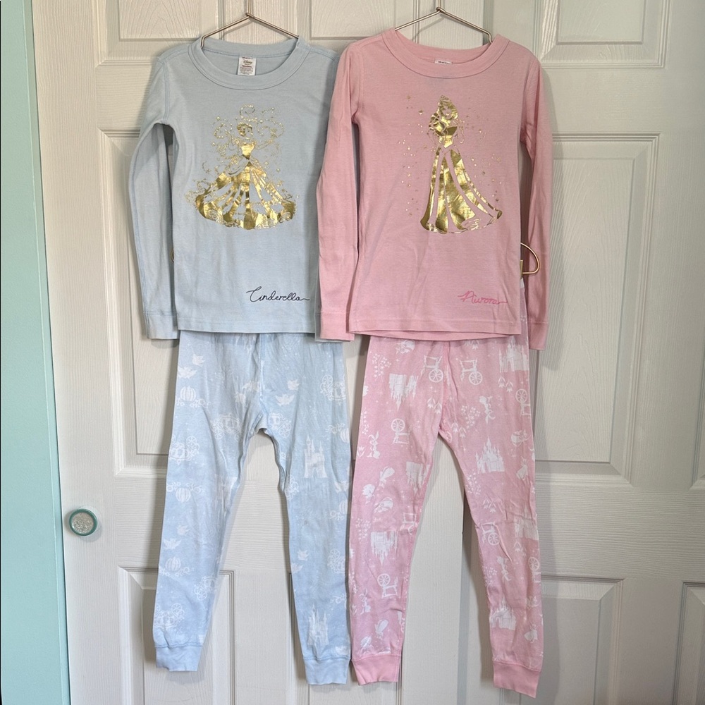 Hanna Andersson Disney Cinderella and Aurora Pajama Set - Gold Accents